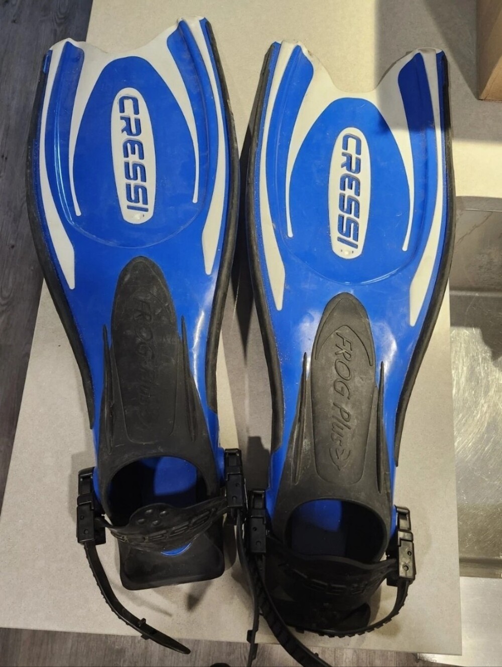 Cressi Frog Plus EBS Fins, Blue, L/XL